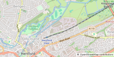 Map of Hertford, Essex