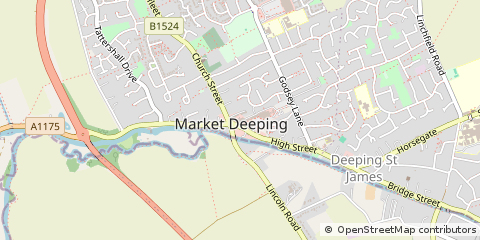 Map of Peterborough, Leicestershire