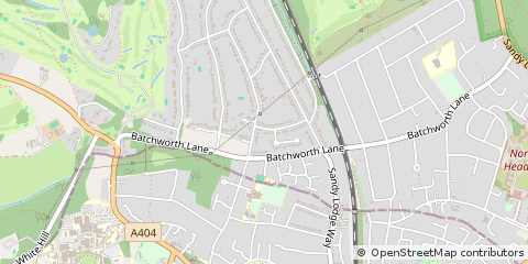 Map of Northwood, Middlesex