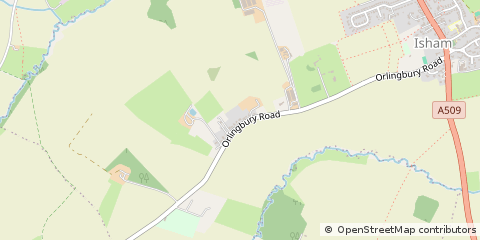 Map of Isham, Northants