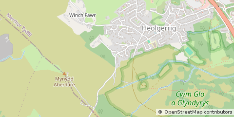 Map of Merthyr Tydfil