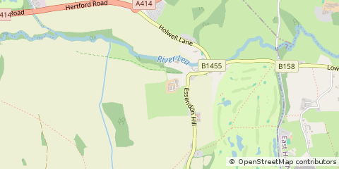 Map of Essendon Hill, Hertfordshire