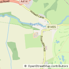 Map of Essendon Hill, Hertfordshire