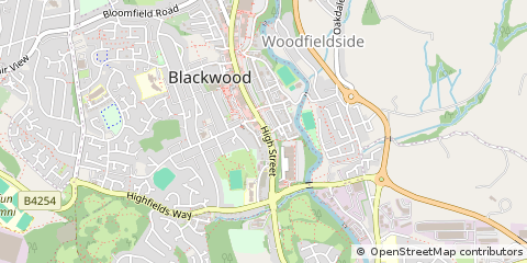 Map of Blackwood, Gwent