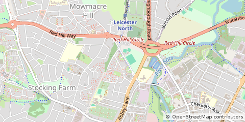 Map of Leicester, Leicestershire