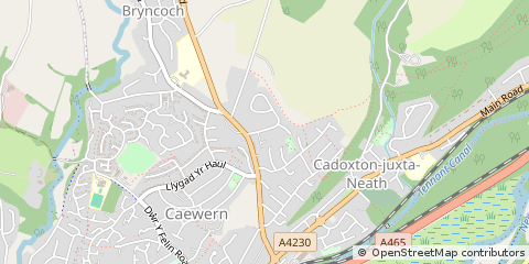 Map of Neath, Neath Port Talbot