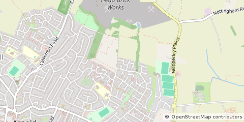 Map of Arnold, Nottingham