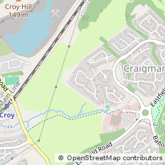 Map of Cumbernauld, Lanarkshire
