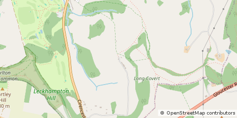 Map of Cheltenham, Gloucestershire