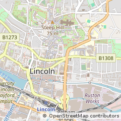 Map of Lincoln, Lincolnshire