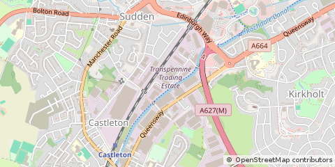 Map of Rochdale, Greater Manchester