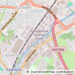 Map of Rochdale, Greater Manchester