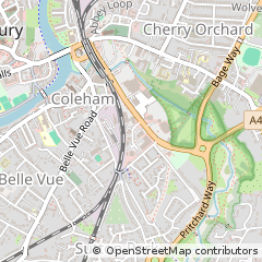 Map of Shrewsbury, Shropshire