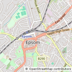 Map of Epsom, Surrey
