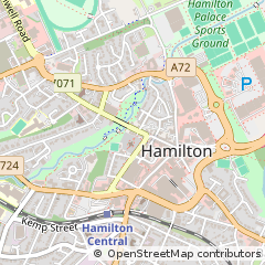 Map of Hamilton, Lanarkshire
