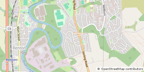Map of Alexandria, Dunbartonshire