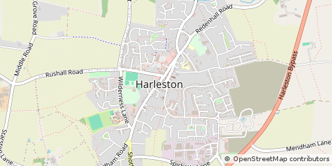 Map of Harleston, Norfolk
