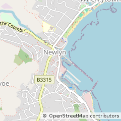 Map of Penzance, Cornwall