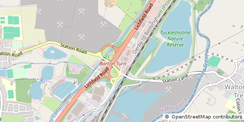 Map of Barton Under Needwood, Burton Upon Trent