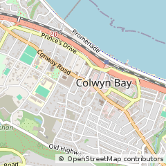 Map of Colwyn BAY, Conwy