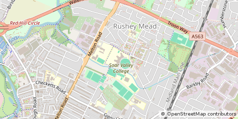 Map of Leicester, Leicestershire
