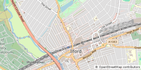 Map of Ilford, Essex