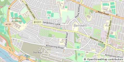 Map of Newcastle Upon Tyne, Tyne and Wear