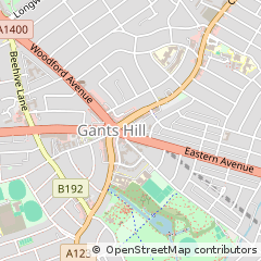 Map of Ilford, Essex