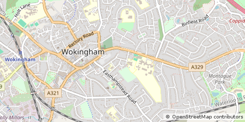 Map of Wokingham, Berkshire