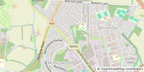 Map of Leeds, West Yorkshire