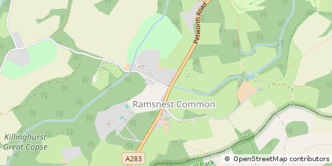 Map of NR Godalming, Surrey