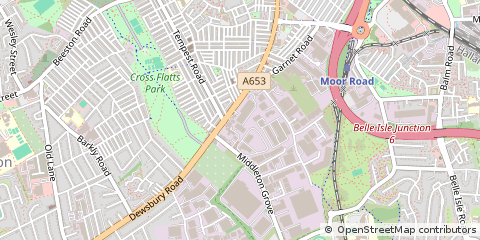 Map of Leeds, West Yorkshire