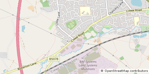 Map of Alsager, Cheshire