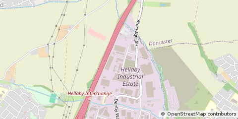 Map of Rotherham, South Yorkshire