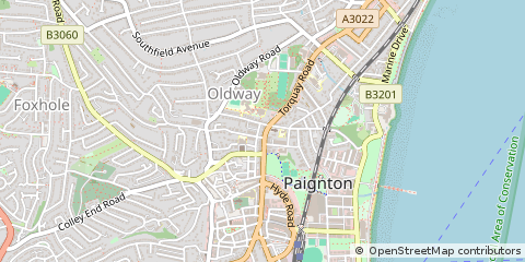 Map of Paignton, Devon