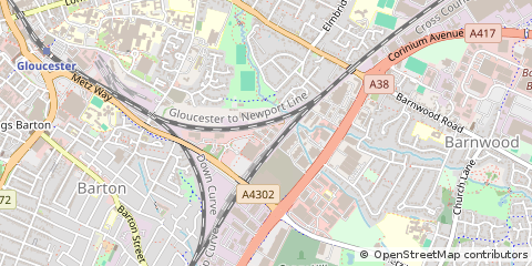 Map of Gloucester, Gloucestershire
