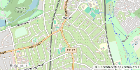 Map of Sutton Coldfield, West Midlands