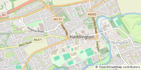Map of Haddington, East Lothian