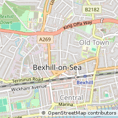 Map of Bexhill-on-SEA, East Sussex