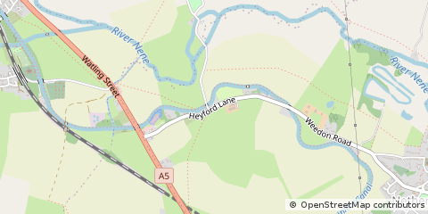 Map of Weedon, Northants