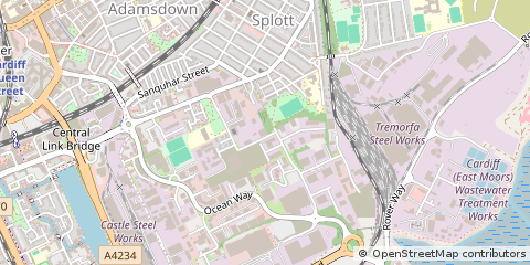 Map of Cardiff, County of Cardiff