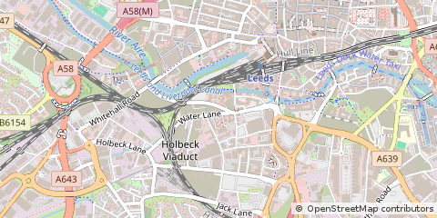 Map of Leeds, West Yorkshire