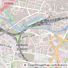 Map of Leeds, West Yorkshire