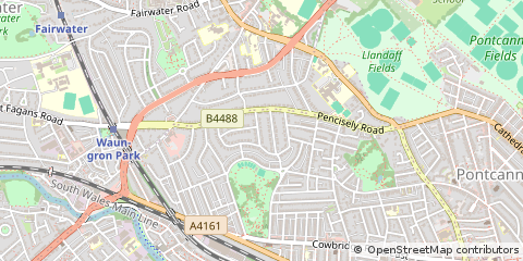 Map of Cardiff