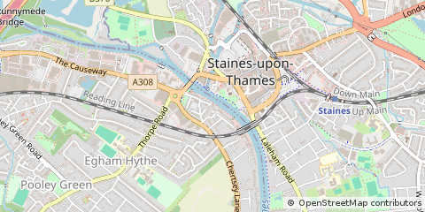 Map of Staines-Upon-Thames
