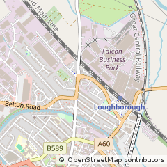 Map of Loughborough, Leicestershire