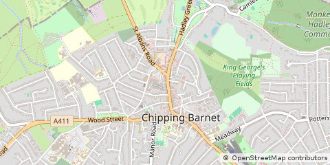 Map of Barnet, Hertfordshire