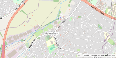 Map of Glenfield, Leicestershire