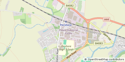 Map of Pershore, Worcs