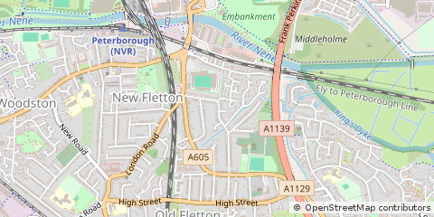 Map of Peterborough, Cambridgeshire